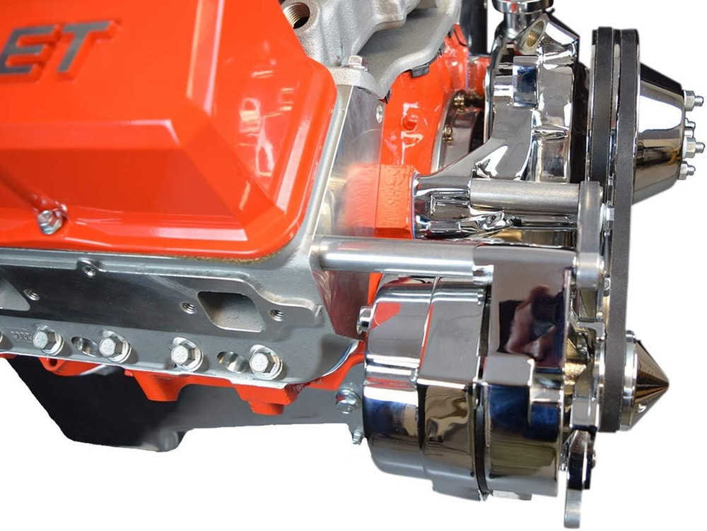 SBC Adjustable Alternator Bracket Low Mount Kit Compatible with Small Block Chev