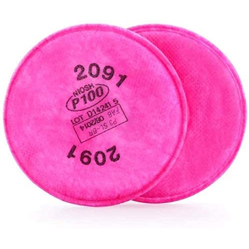 3M Performance P100 Particulate Filter: 2091 Particulate Filter, 1-pair (Pink)
