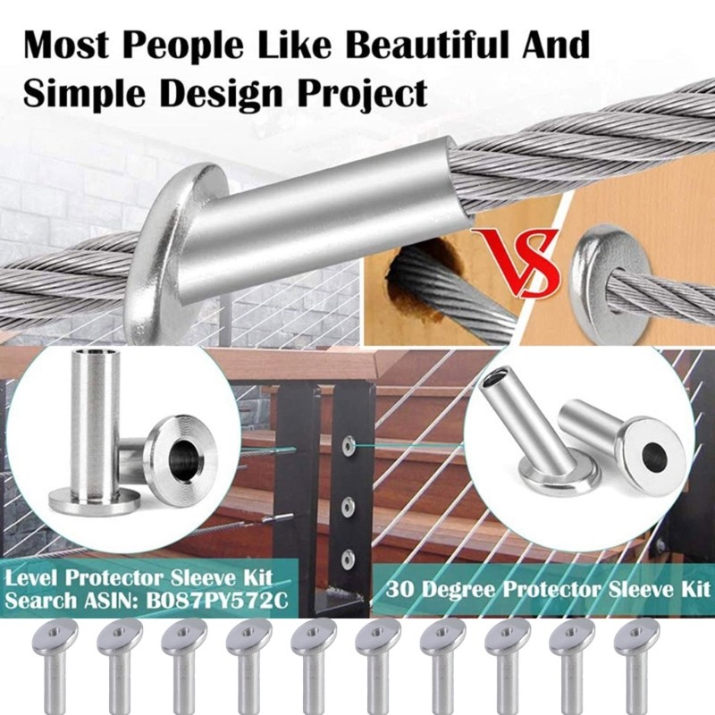10Pieces Angled Protectors Sleeves for Post Cable Easy Installations