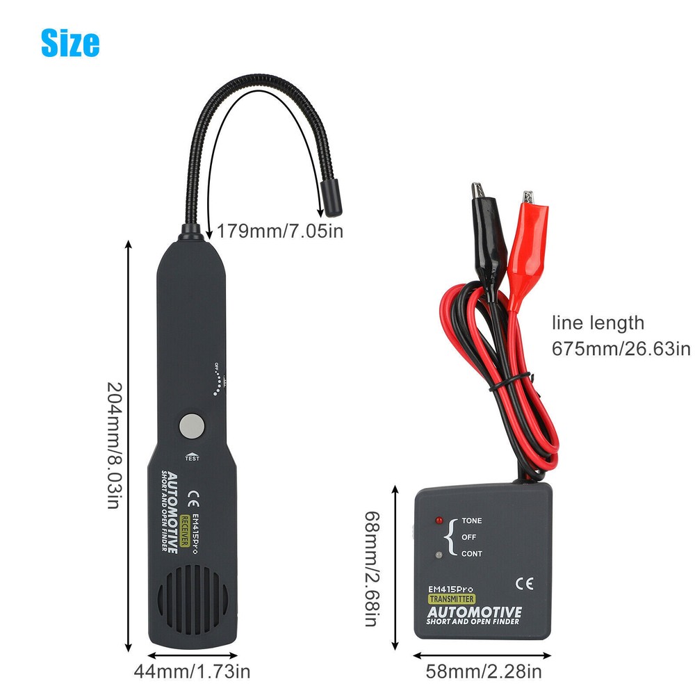 Digital Car Circuit Scanner Diagnostic Tool Tester Cable Wire Short Open Finder