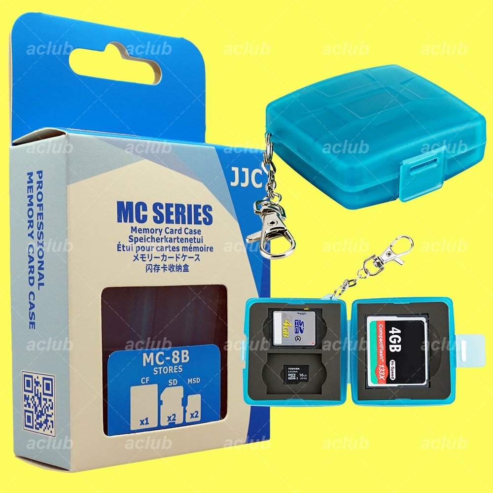 JJC Mobile Phone Camera Memory Card Storage Box Case 8B for CF SD Micro MicroSD