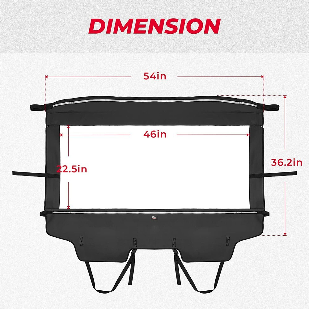 UTV Rear Window Windshield Back Windscreen for 2014-2024 Kawasaki TERYX4 800