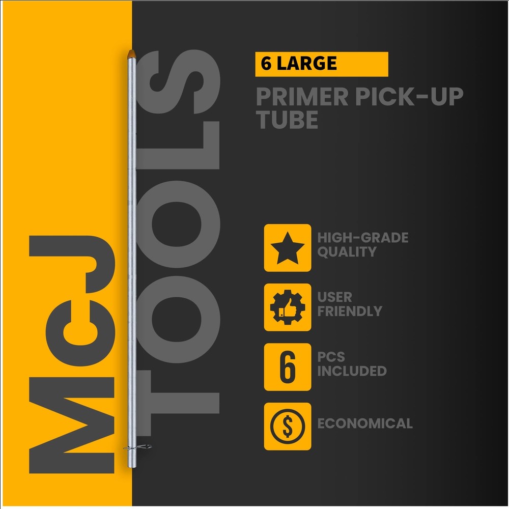 McJ Tools Reloading 6pack Large Auto Primer Feeder Tube, Reloading Essential ...