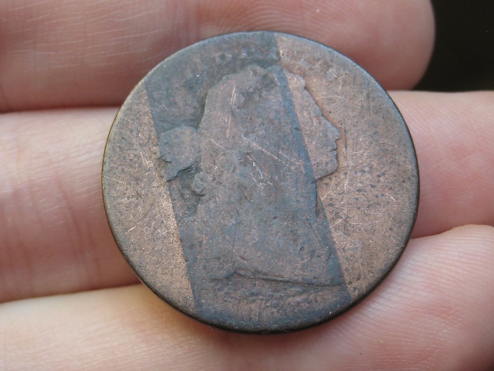1798 Draped Bust Large Cent Penny- S-186, Large Reverse Die Break
