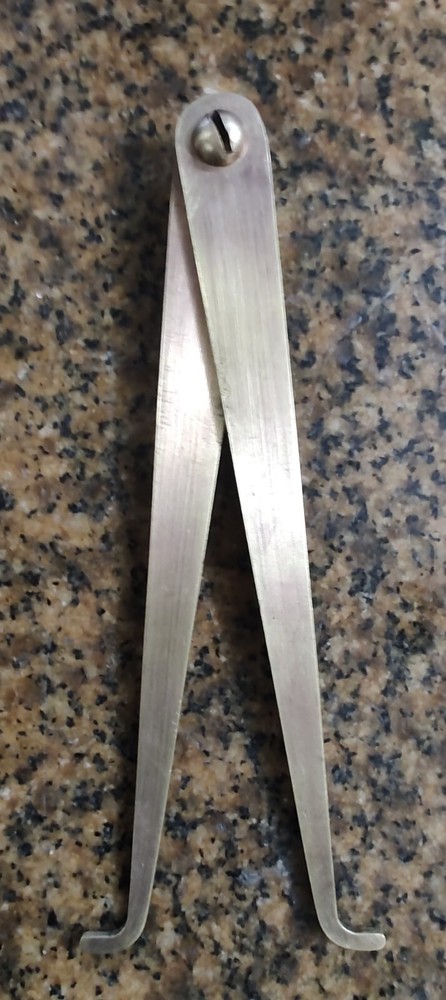 🗽 UNIQUE VINTAGE BRASS ID/OD CALIPER