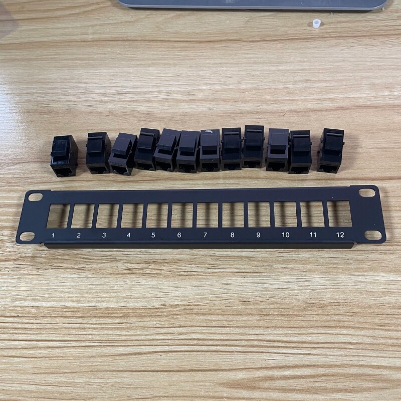 12 Port CAT6 Wallmount Patch Panel 10G Support 1U Patch Panel UTP