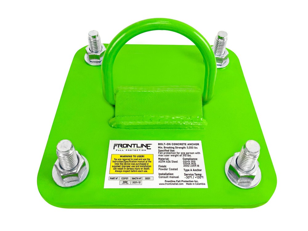 Frontline COP01 Concrete D-Ring Reusable Anchor Plate