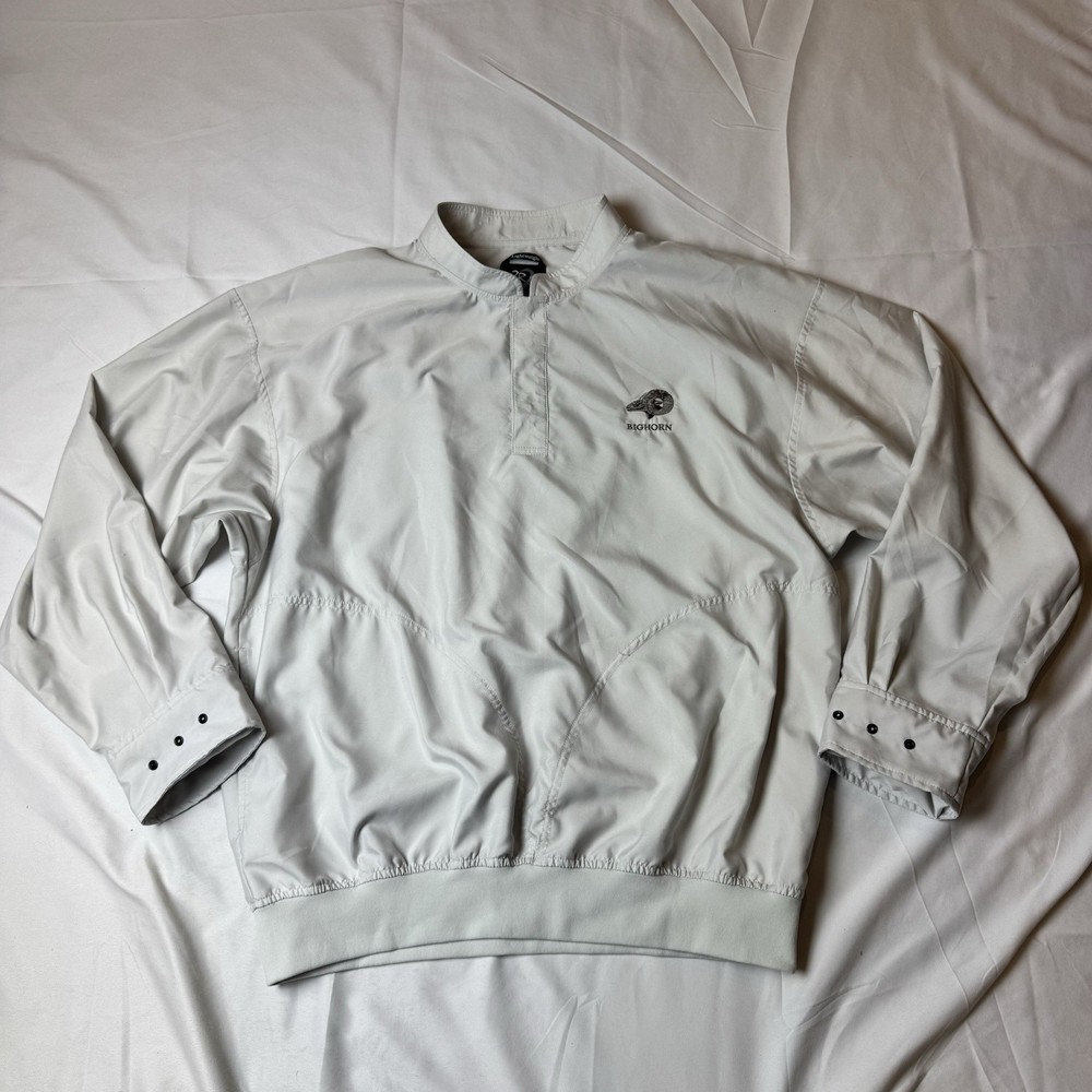 Zero Restriction Snap Pullover Golf Windbreaker Big Horn Light Gray Mens' Large