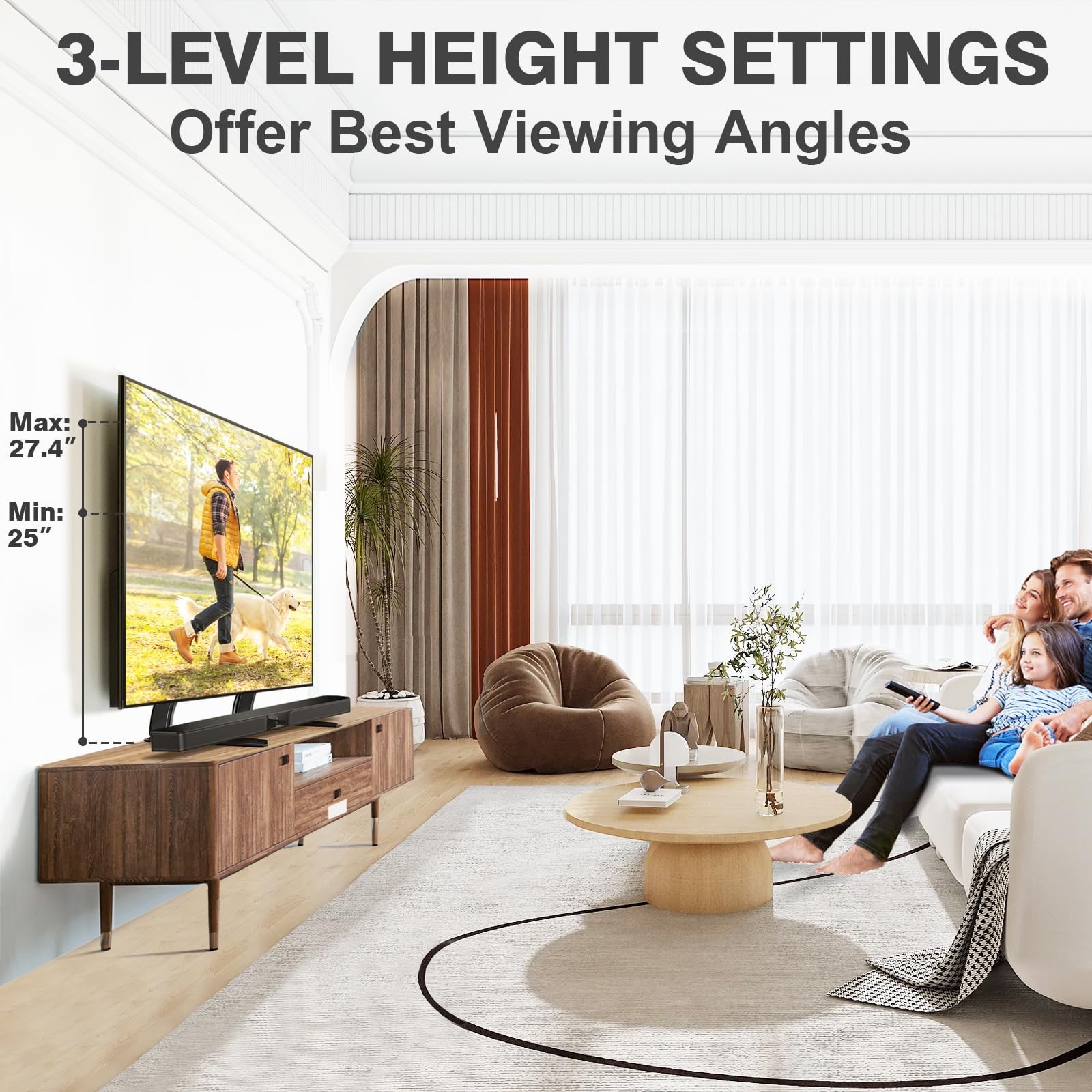 Universal Table Top TV Stand Mount for 27 30 32 37 40 43 47 50 55 60 65 Inch
