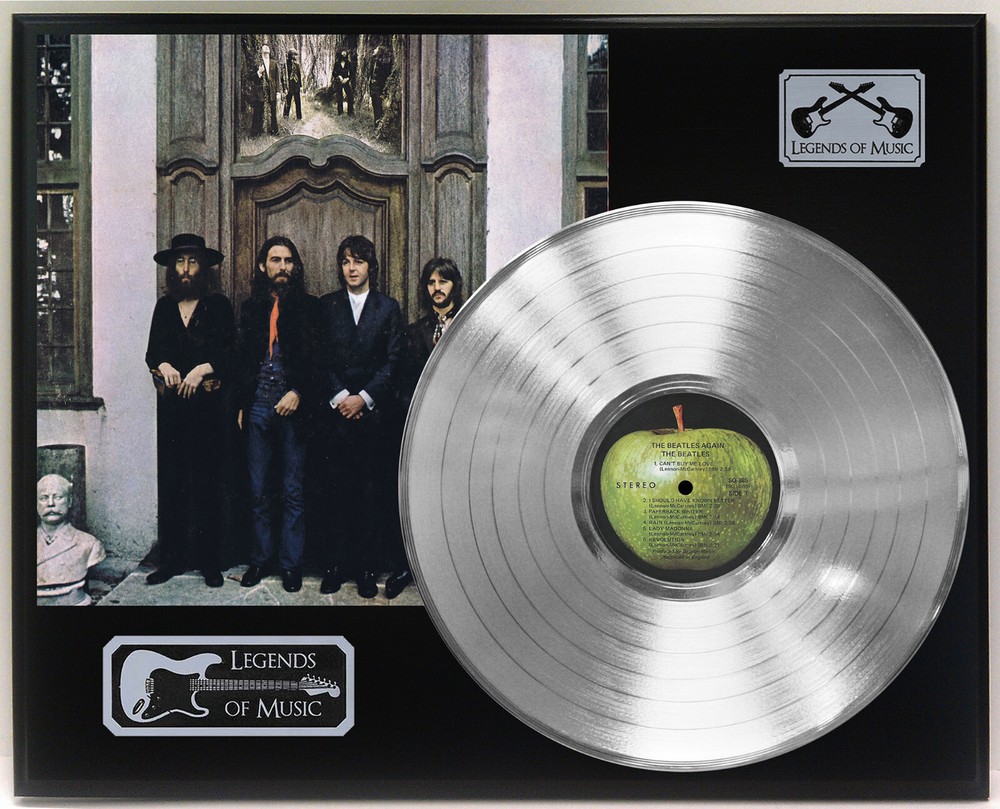 Beatles - Again Silver LP Record Plaque Display