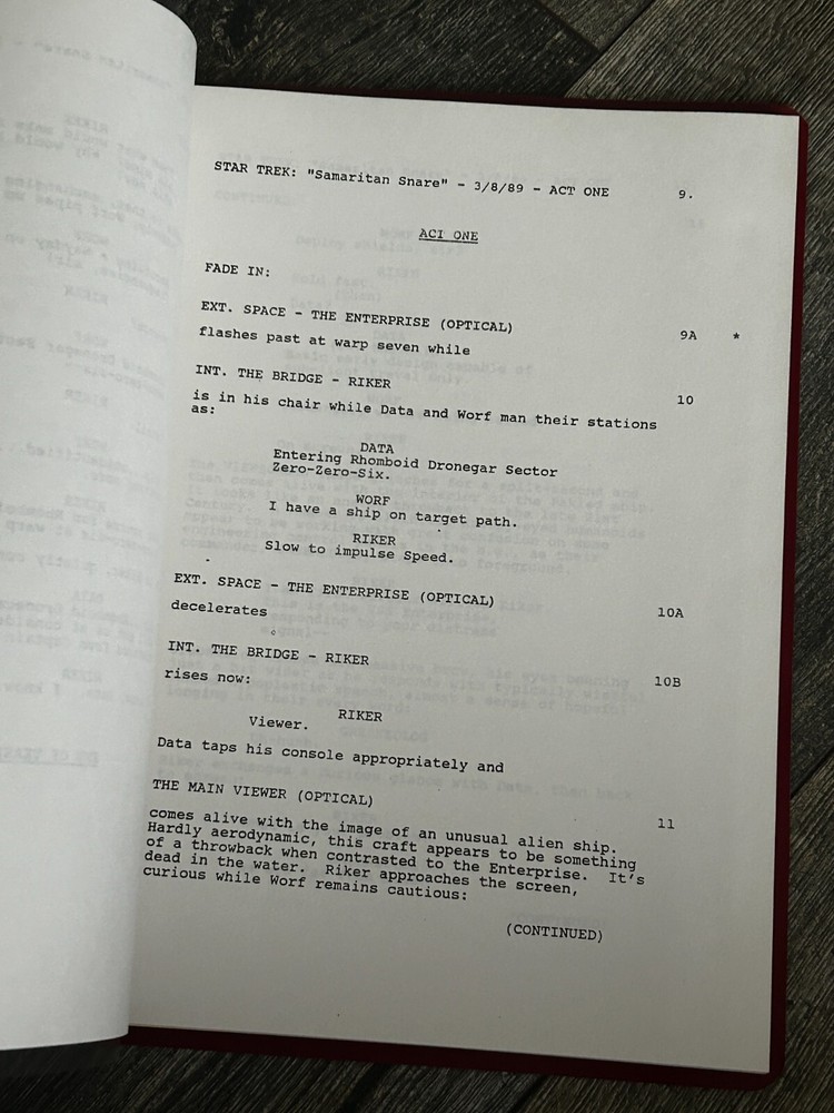 STAR TREK Script The Next Generation Samaritan Snare 3rd Revised Final Draft