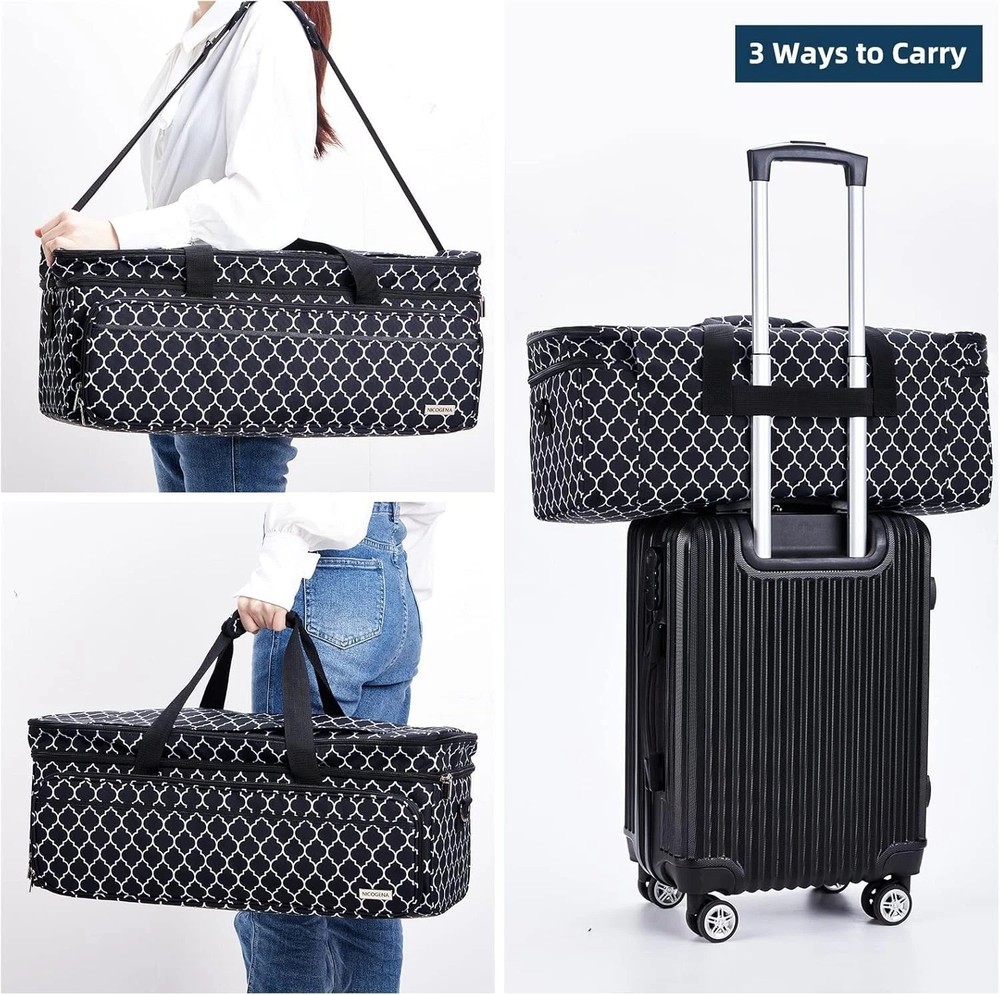 Double Layer Carrying Case with Mat Pocket for Cricut Maker 4, Explore 4, Mul...