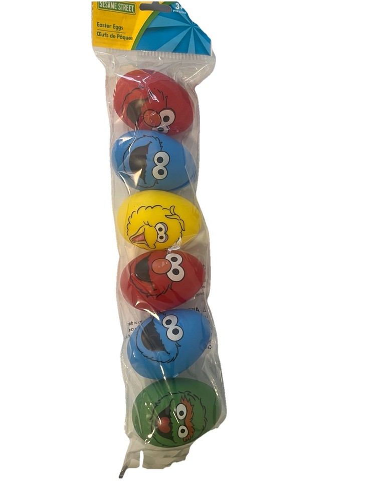 6 Pack Sesame Street Easter Eggs