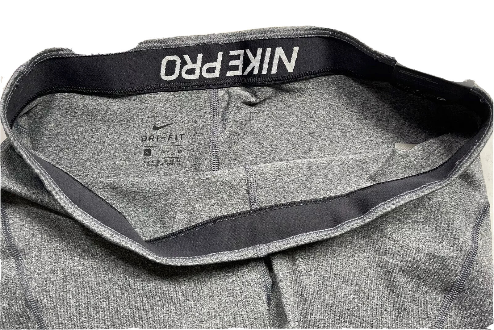 Nike Pro Women 3" Tight Fit Compression Shorts Heather Gray AT4555 071 Sz LARGE