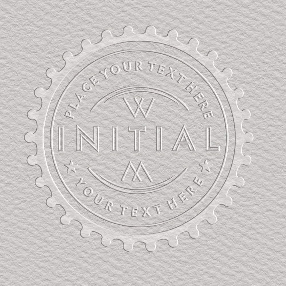 Trodat Custom Initials and Text Embosser - Hand-Held Embossing Stamp