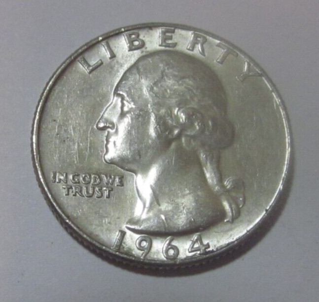 1964 D  Washington Silver Quarter   90% Silver