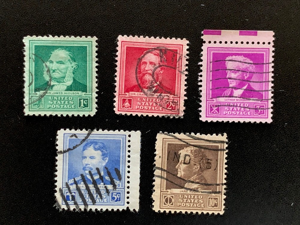 US Scott 874 - 878 Used - Cancelations May Vary