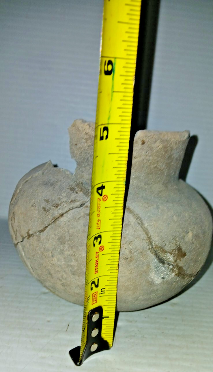 Pre-Columbian Native American Indian Mississippian Partial Pottery Jar Artifact