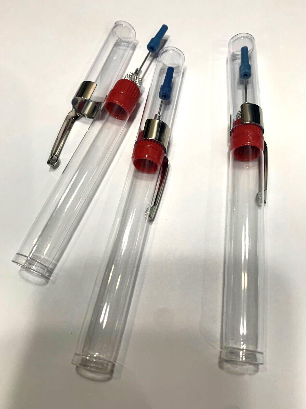 3pc- Refillable Precision Needle PinPoint Oiler(Empty)w/Pocket Clip USA