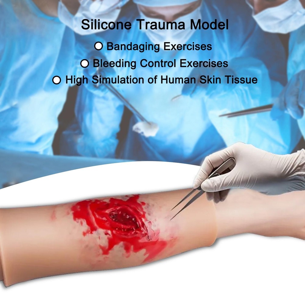 Trauma Training Model With Realistic Wound Emergency Medical Education Practice