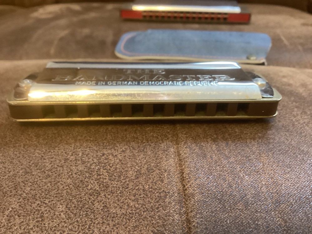 2 VINTAGE HARMONICA BANDMASTER AND MUSIC MASTER