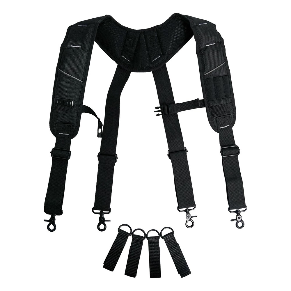 Tool Belt Suspenders Padded Black for Carpenter Construction