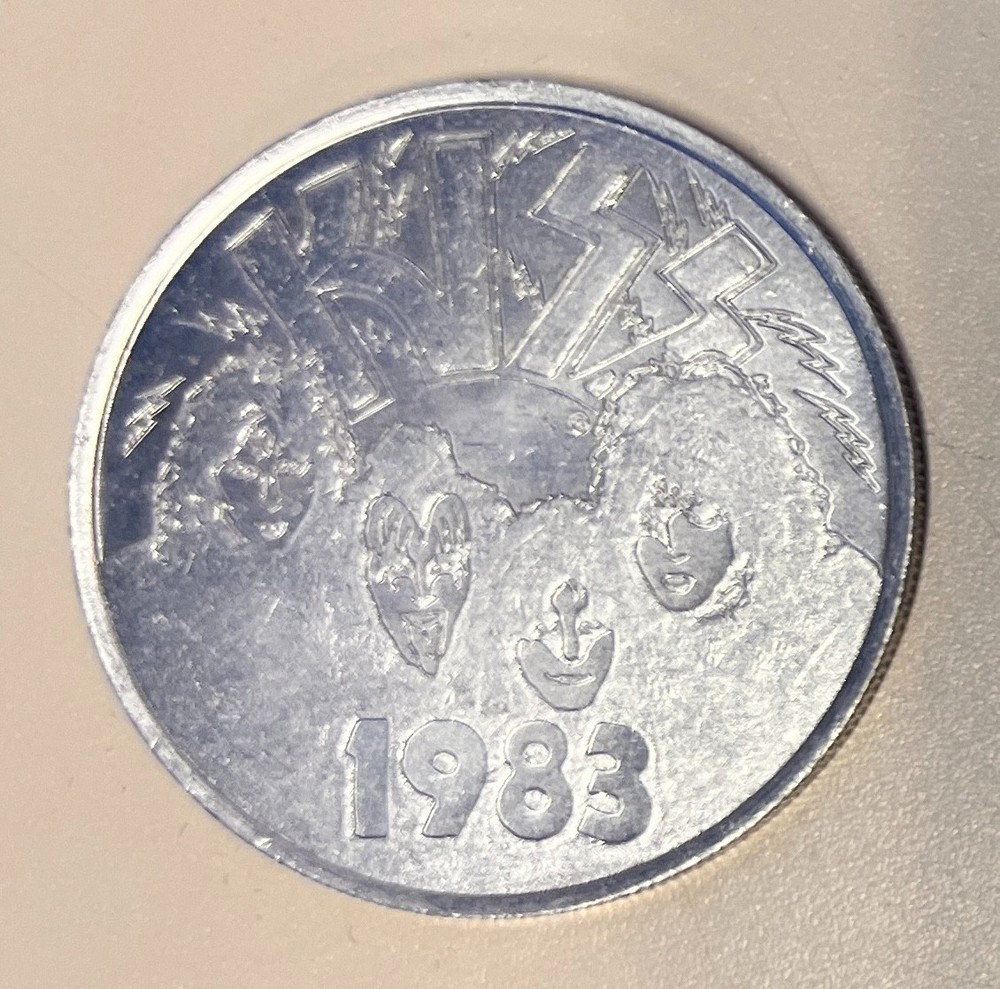 KISS 1983 Creatures of the Night tour Mardi Gras Doubloon