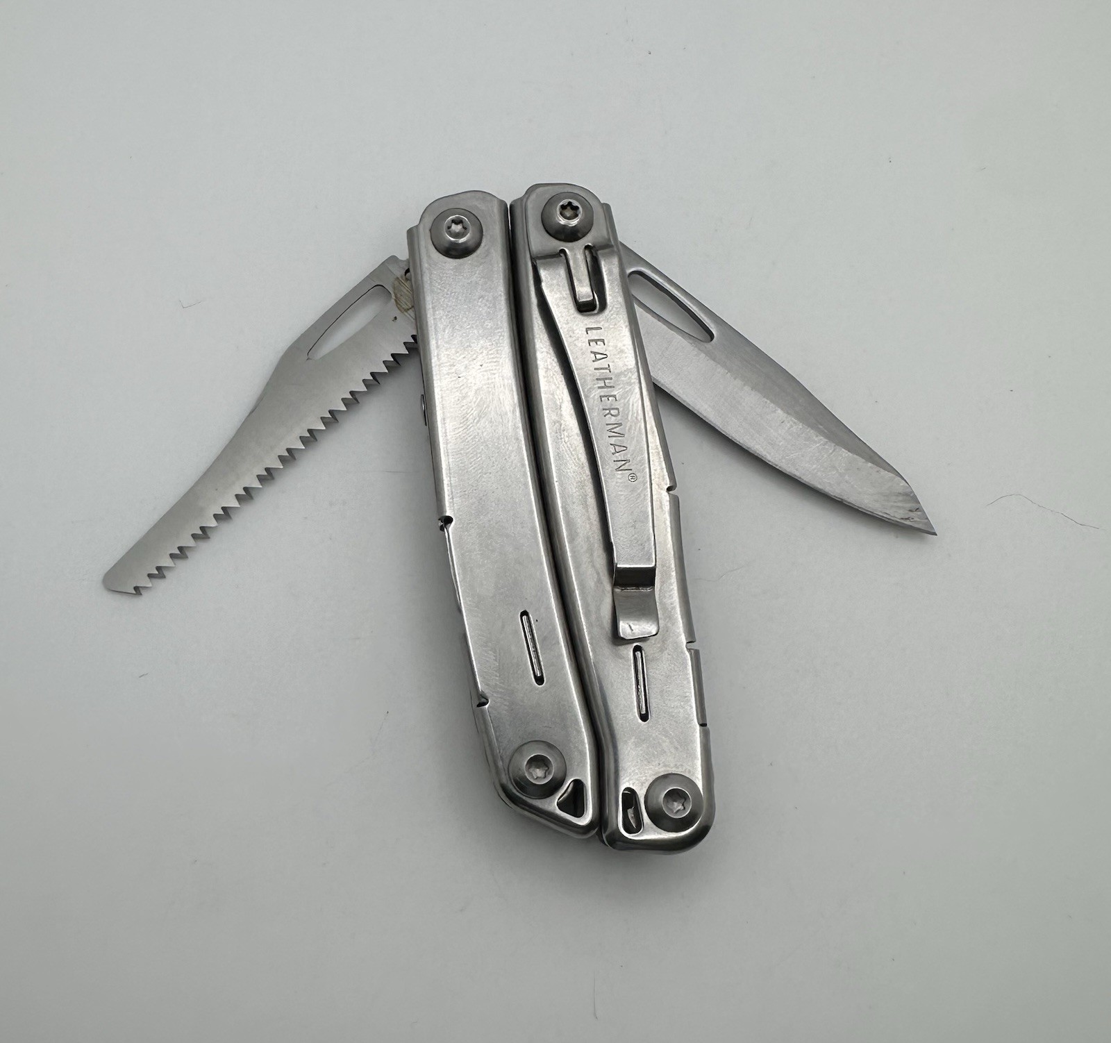 Lot Of 3 Leatherman Stainless Multi Tools Wingman Sidekick And Rev Great Shape