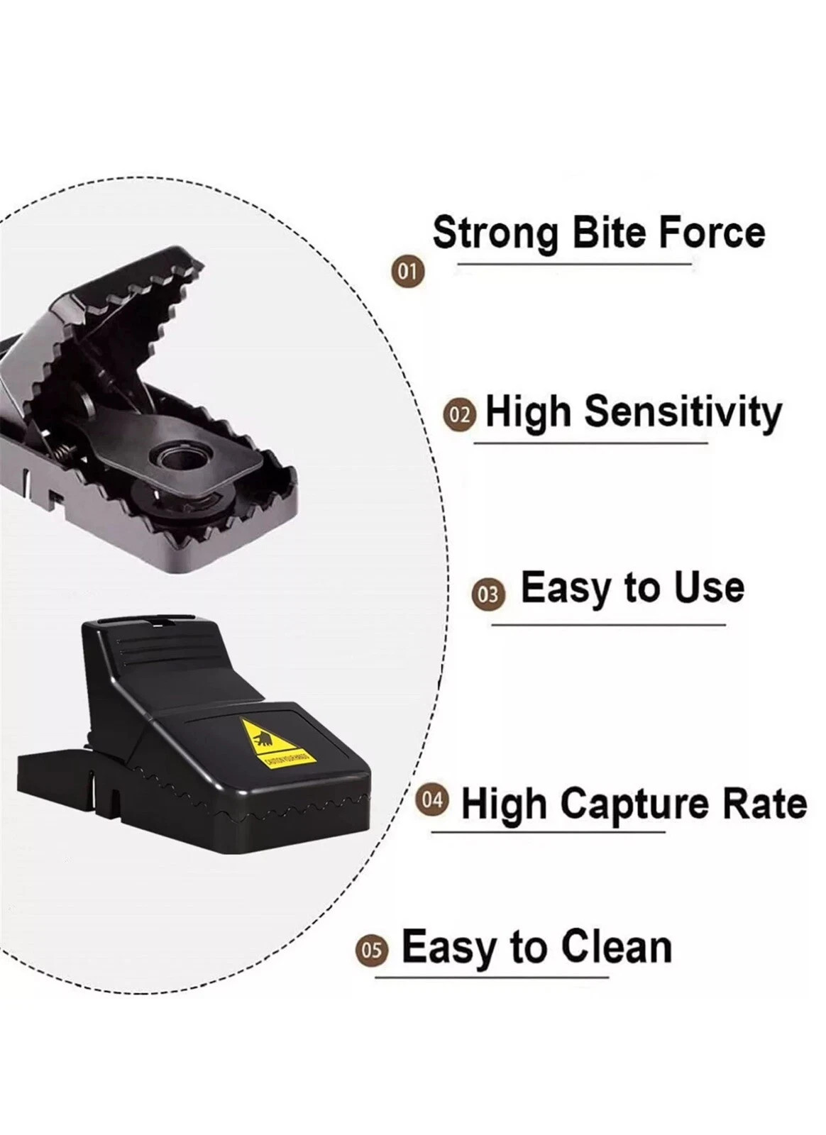 6 Pack Mouse Traps Heavy Duty Snap Trap for Rats and Mice