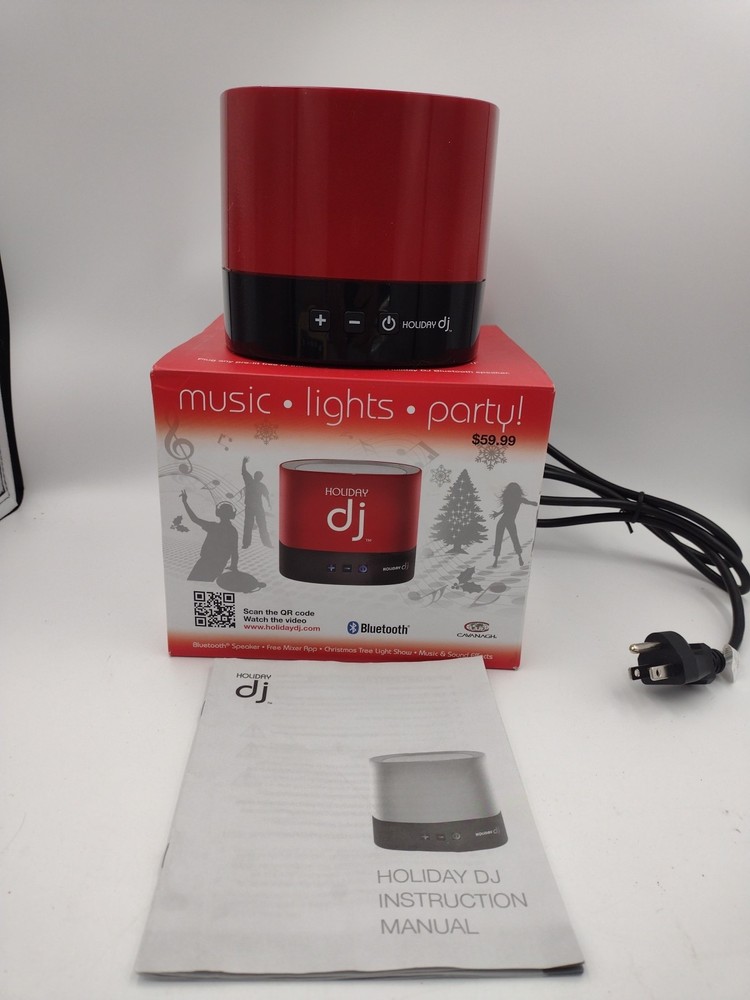 Holiday DJ Party Machine Speaker Bluetooth Musical Light Show Iphone Android