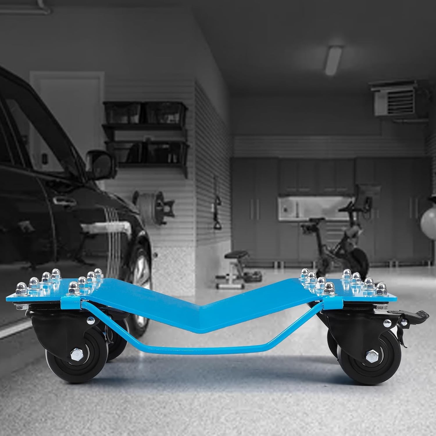 Car Dolly Set 8000 lbs Heavy Duty Manganese Steel Wheel Dollies with 360° Wheels