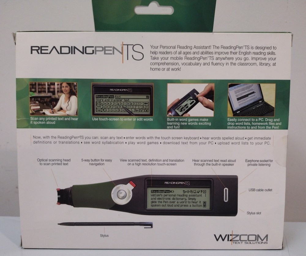 Wizcom ReadingPen TS Text reader ( Personal Reading Assistant With Touch screen)
