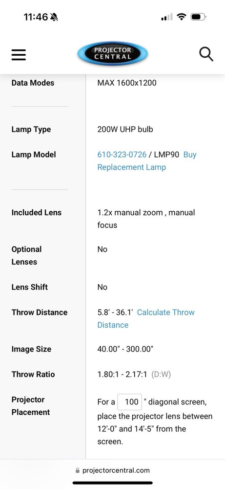 Sanyo PLC-XU73 Projector