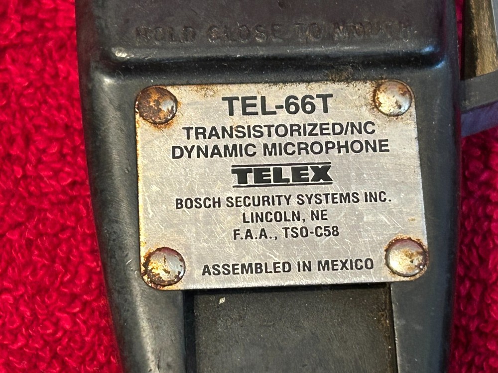 TELEX TEL-66T TRANSISTORIZED/NC DYNAMIC HANDHELD MICROPHONE