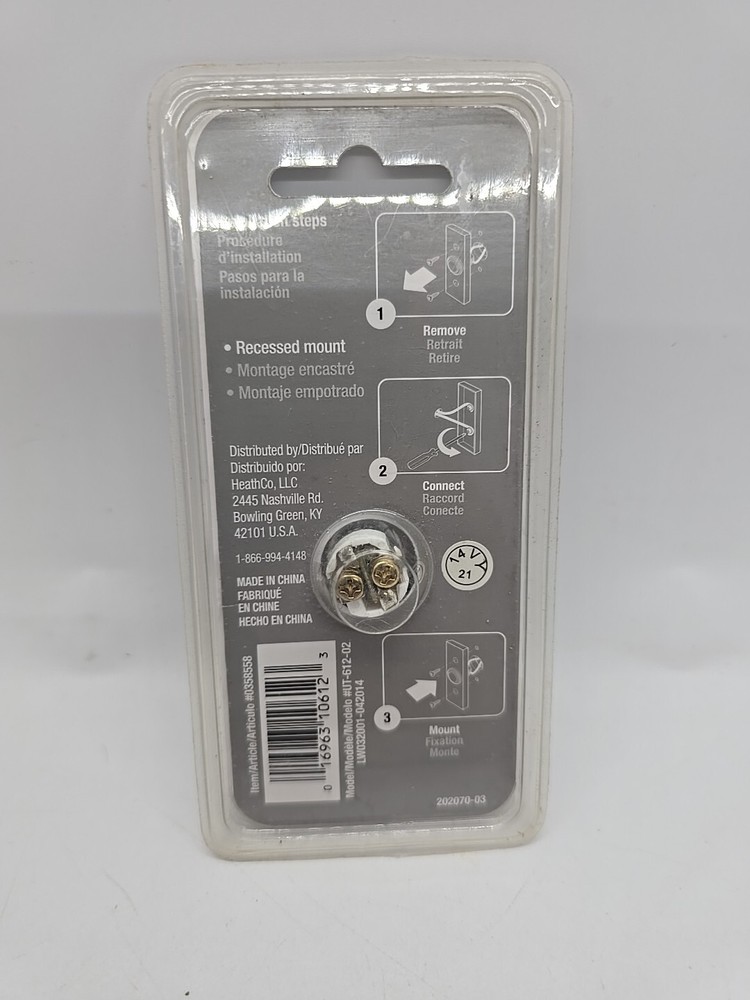 Utilitech Wired Door Bell LED Lighted Button Bronze Finish New In Package
