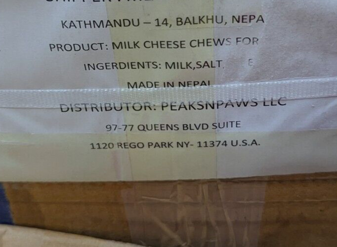 Himalayan Yak Cheese Dog Chews 2 1/2" x 1" Natural Milk Treats Small 15-16 oz