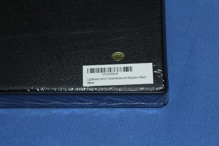 Lighthouse BLACK Three Ring binder with dustcase BlueLakeStamps NEW