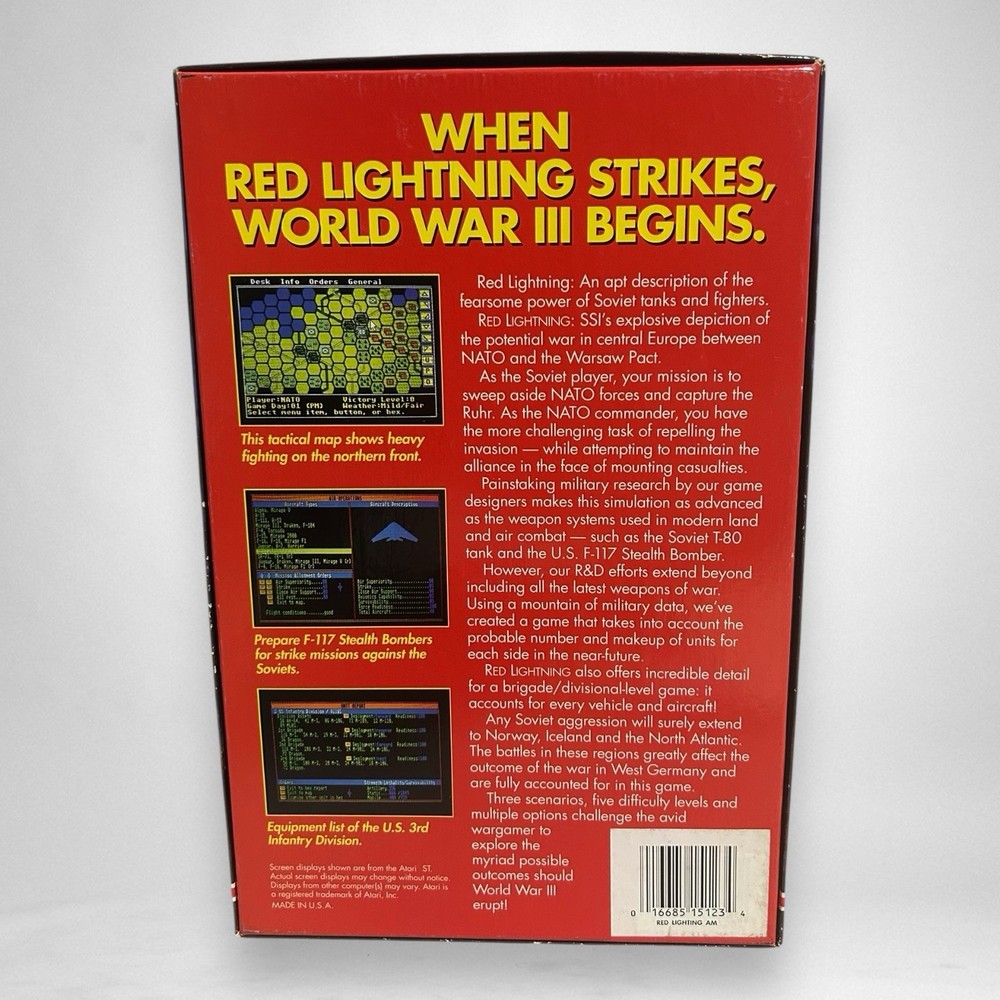 Red Lightning Commodore Amiga Complete Video Game Software Floppy