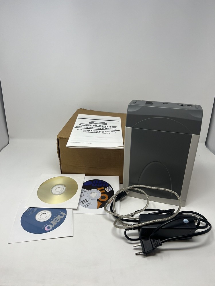 2002 CenDyne External CD Drive USB 2.0 CD-RW