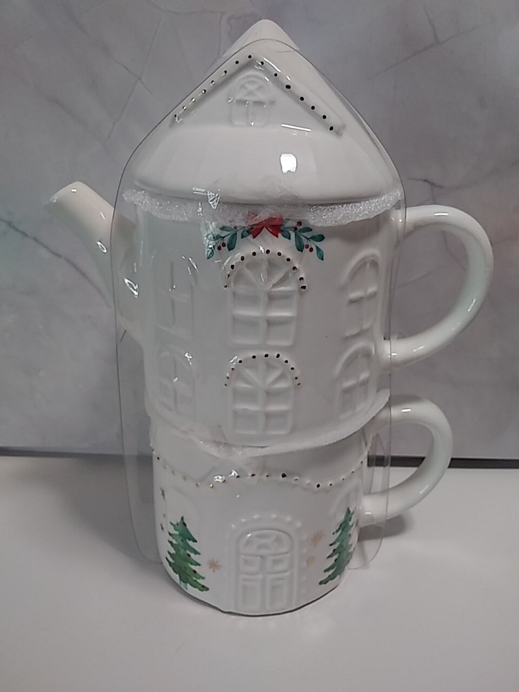 Holiday Teapot And Cup Set New