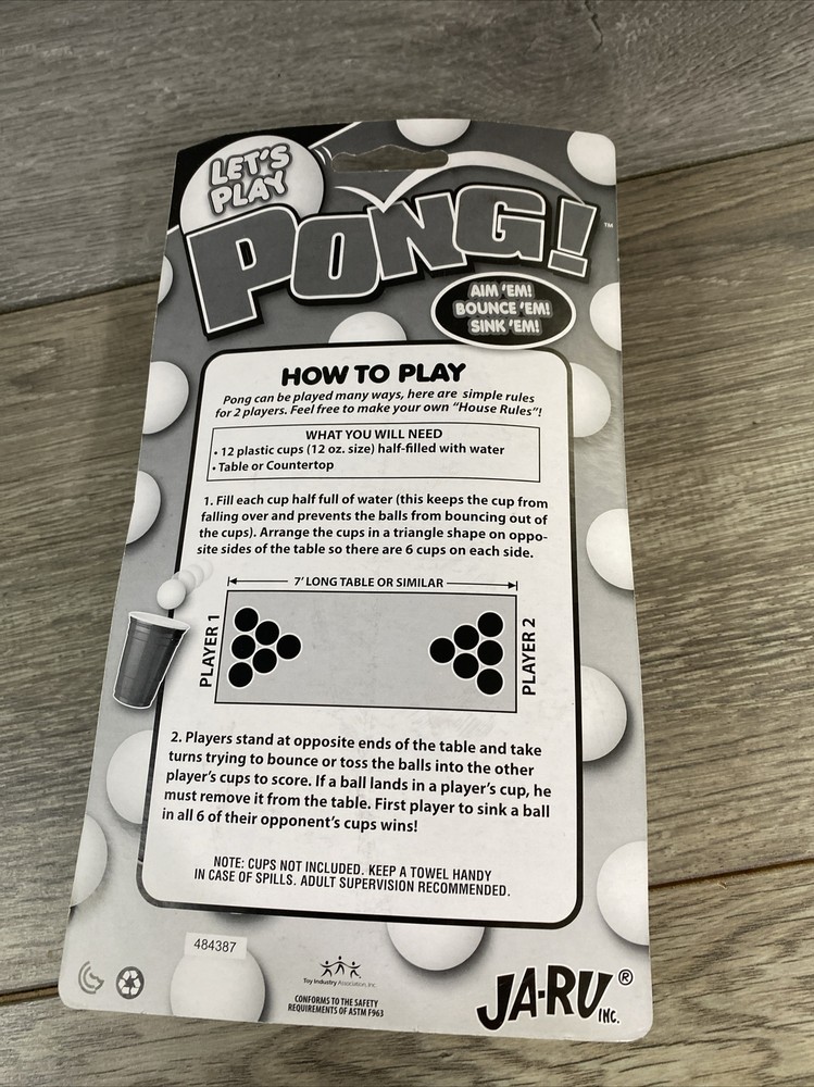 Let’s Play Pong 6 Pack New Sealed