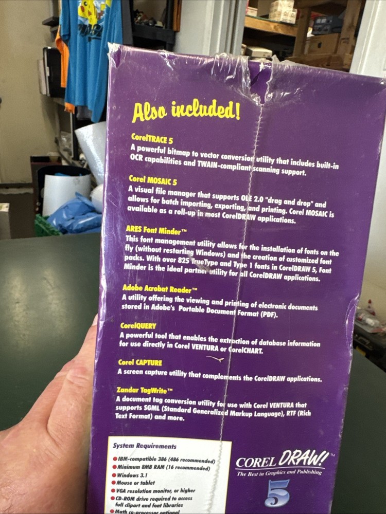Vintage Corel Draw 5 PC CDROM