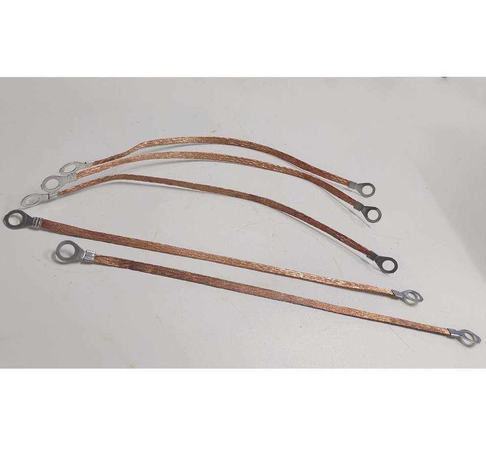 5x Engine Ground Strap Copper Cable Kit For Car Truck Firewall Engine Body Frame