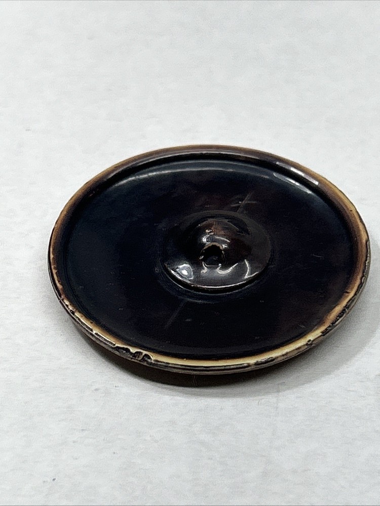 Vintage Celluloid Button Dice And Lines Design