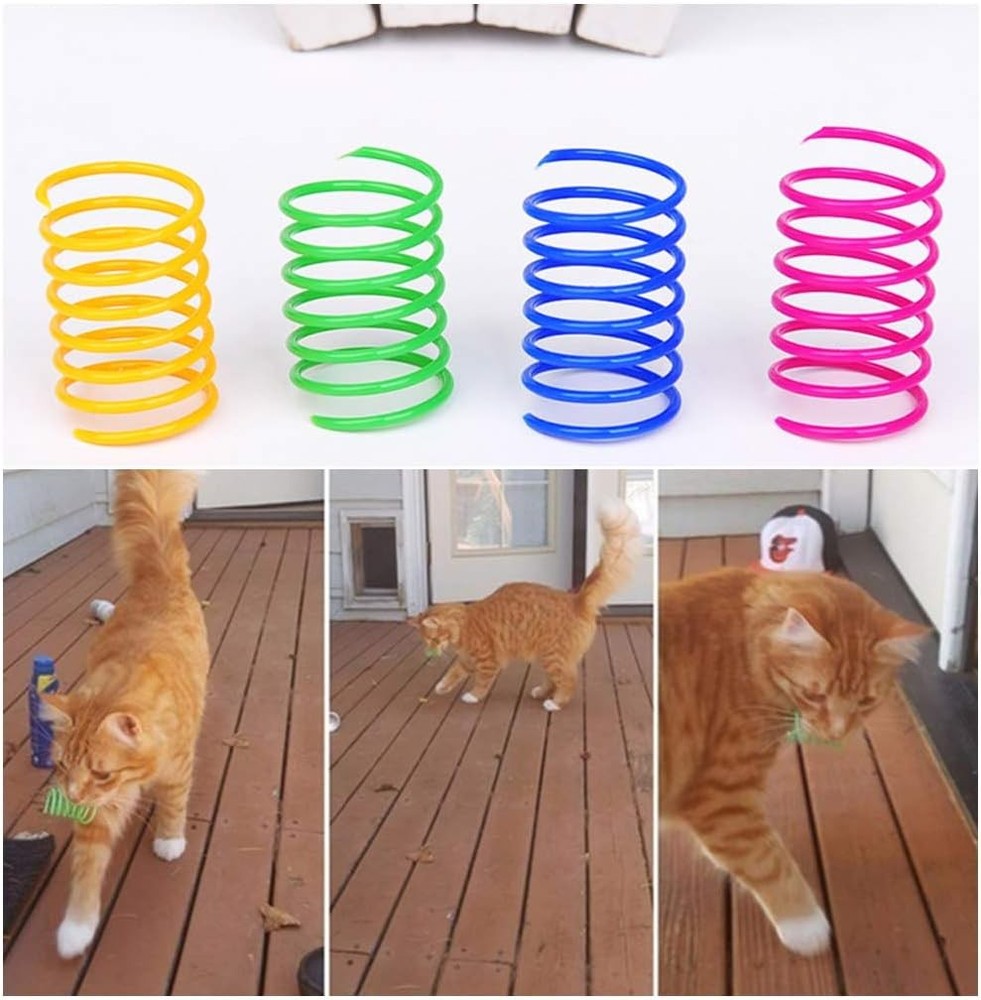 Interactive Cat Spiral Creative Spring Toy to Kill Time & Keep Fit Sturdy &