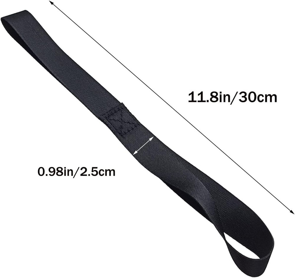 Black Soft Loop Tie down Straps (6 Pack) 4500Lbs Breaking Strength and 1500Lbs L