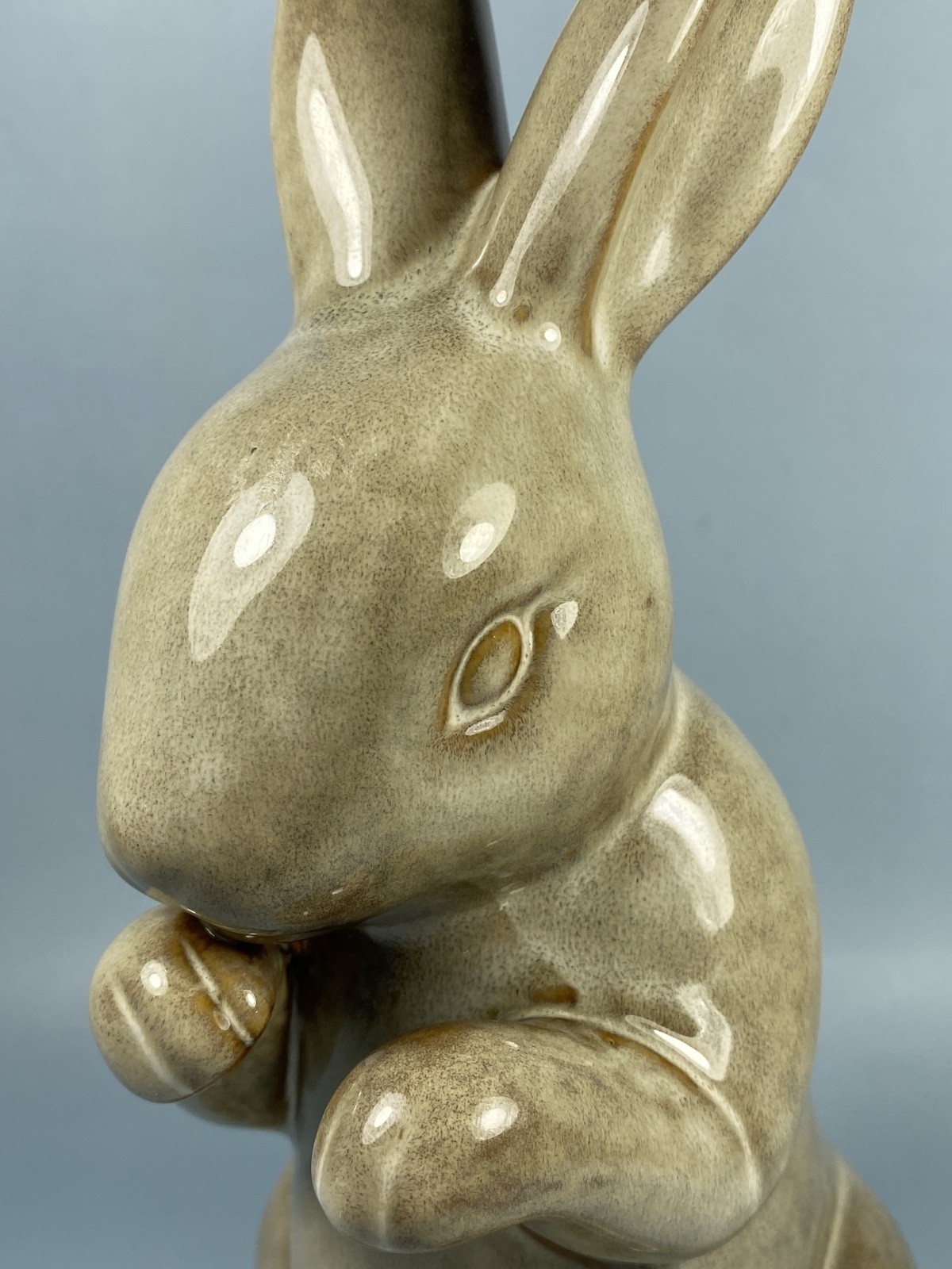 Ceramic Glazed Bunny Rabbit Figurine (#2) Easter or Spring Decor ~ 9 in.