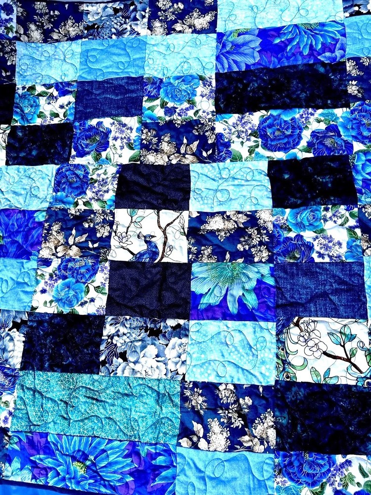 Handmade Patchwork Quilt 53” L x 41” W