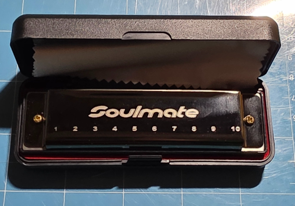 Soulmate 10 Hole Harmonica Black New
