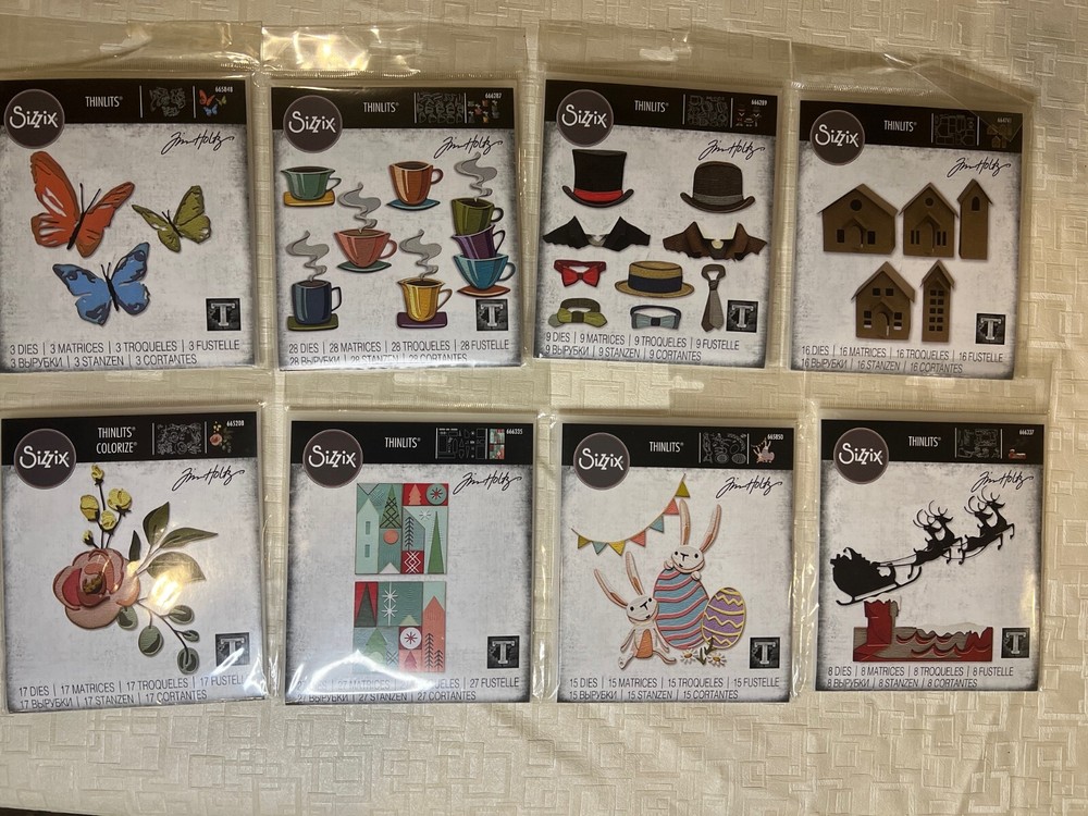TIM HOLTZ Sizzix Colorize Thinlits Dies - plus more not shown, see listing.